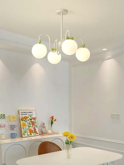 Cream Cherry Chandelier with 4/5/6/8 heads-Sylvia Space