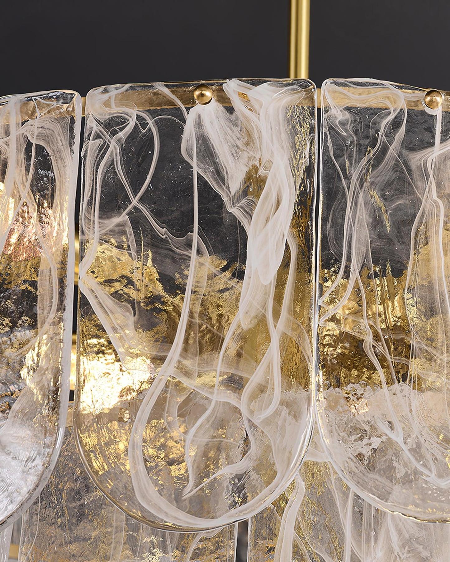 Traditional Classic Metal Glass Chandelier ∅ 15.7″-Sylvia Space
