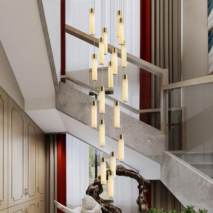 Celestial Alabaster Cascade Chandelier with 5/7/9/12/16/18/24/32 heads-Sylvia Space