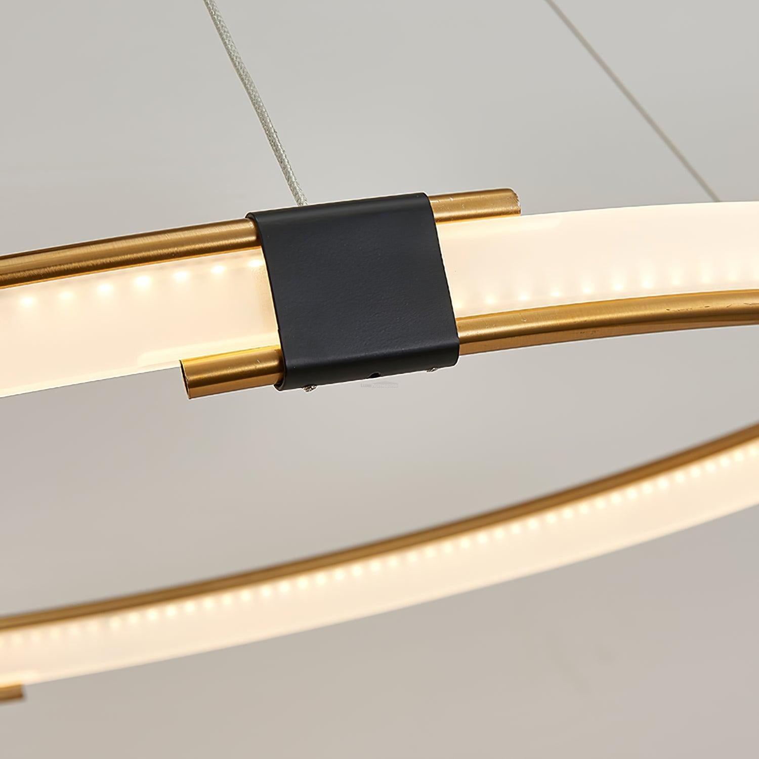 Gold Round Ring Chandelier-Sylvia Space
