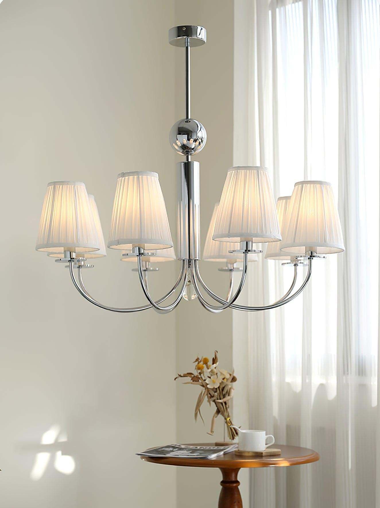 Simplicity Chrome Chandelier Φ 19.7″-Sylvia Space