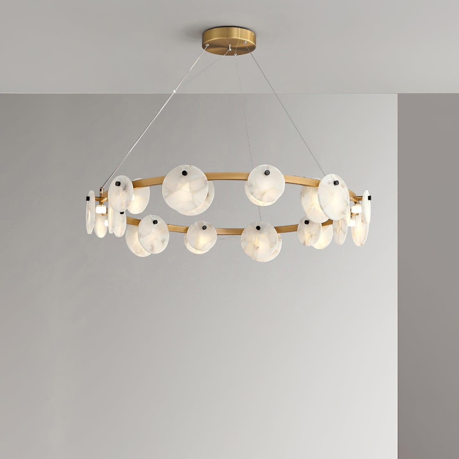 Trinidad Alabaster Chandelier with 8/10 heads-Sylvia Space
