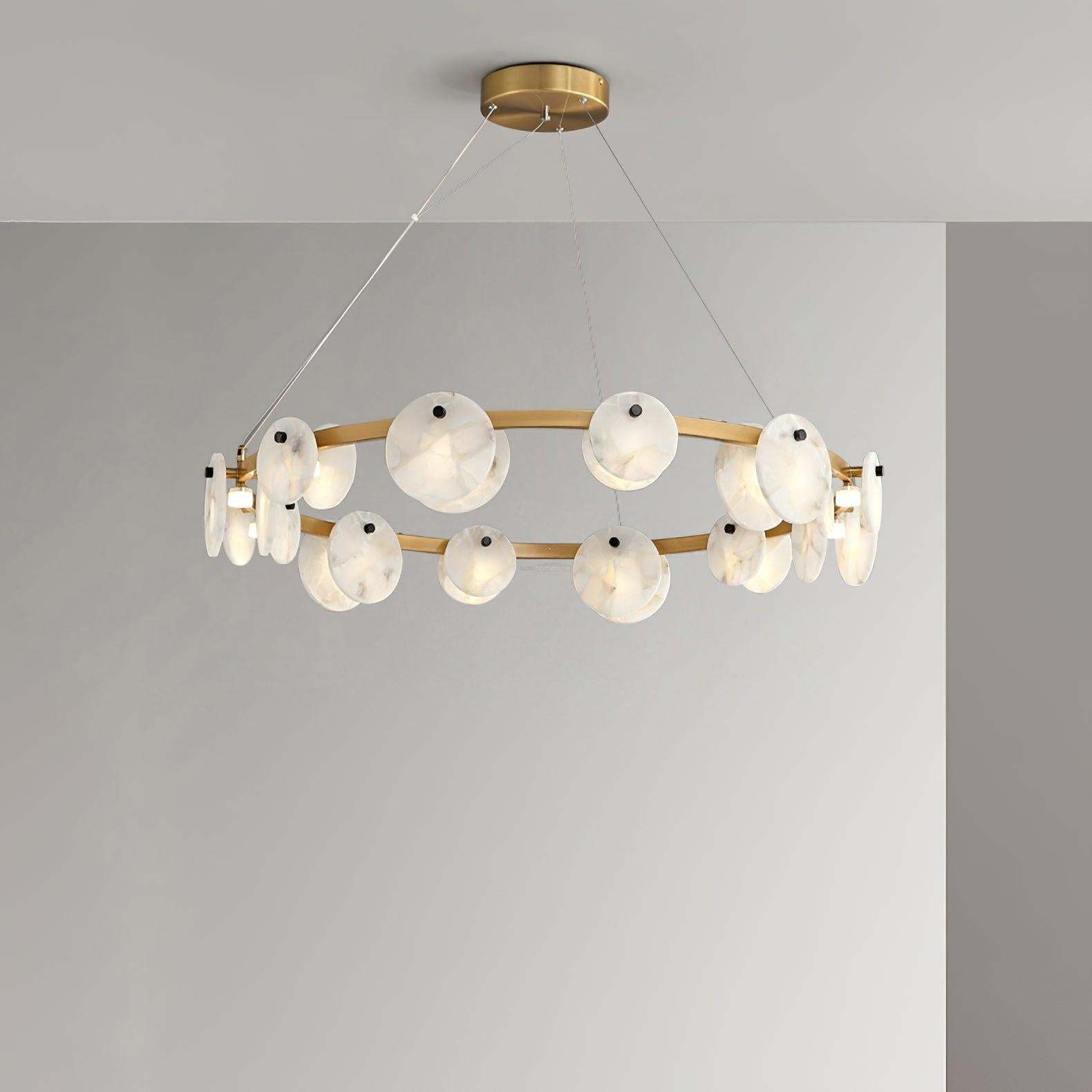 Trinidad Alabaster Chandelier with 8/10 heads-Sylvia Space