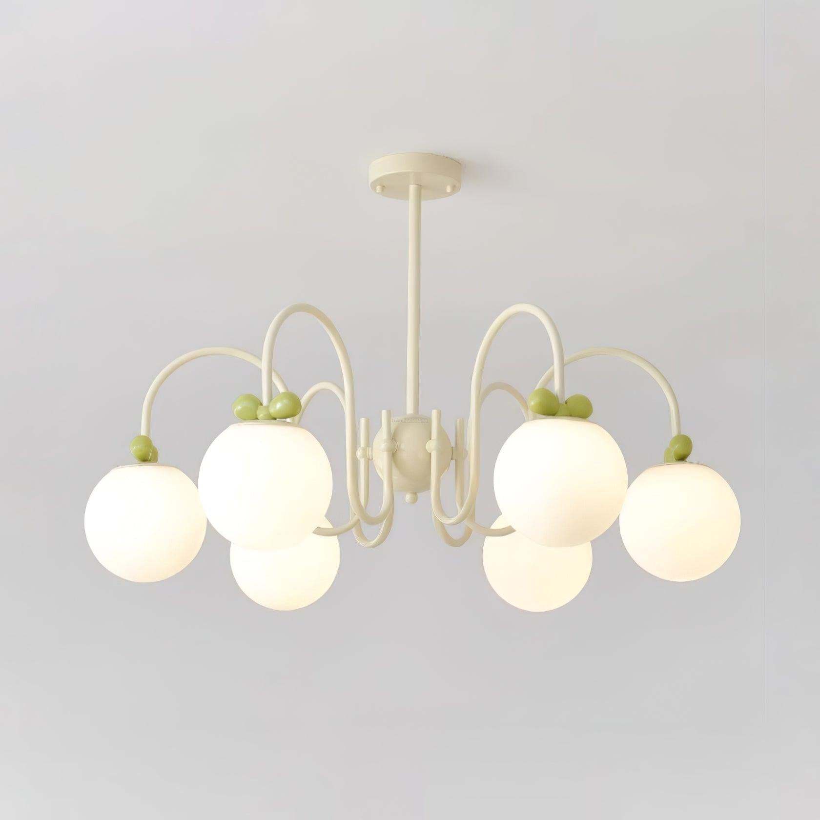 Cream Cherry Chandelier with 4/5/6/8 heads-Sylvia Space