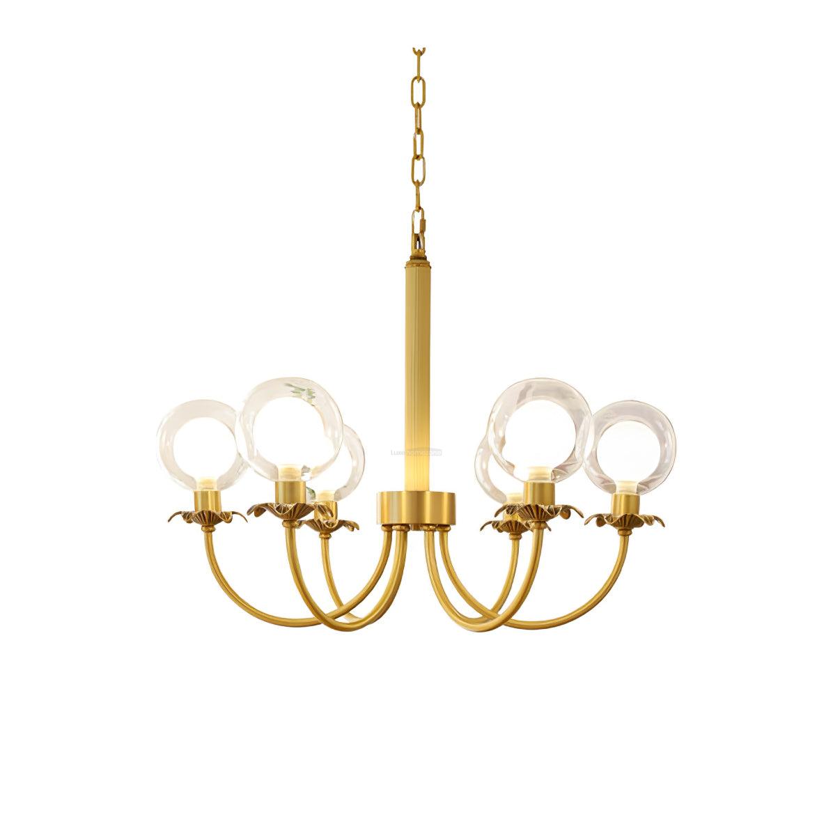 Aureate Radiance Glass Chandelier with 6/8 heads-Sylvia Space