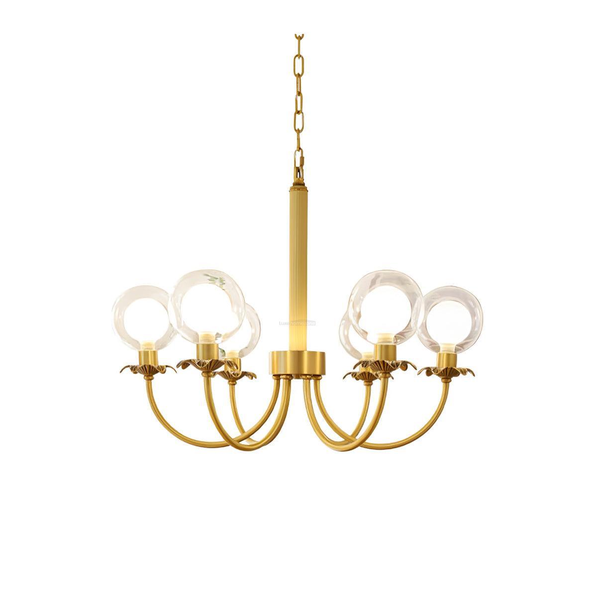 Aureate Radiance Glass Chandelier with 6/8 heads-Sylvia Space