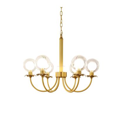 Aureate Radiance Glass Chandelier with 6/8 heads-Sylvia Space