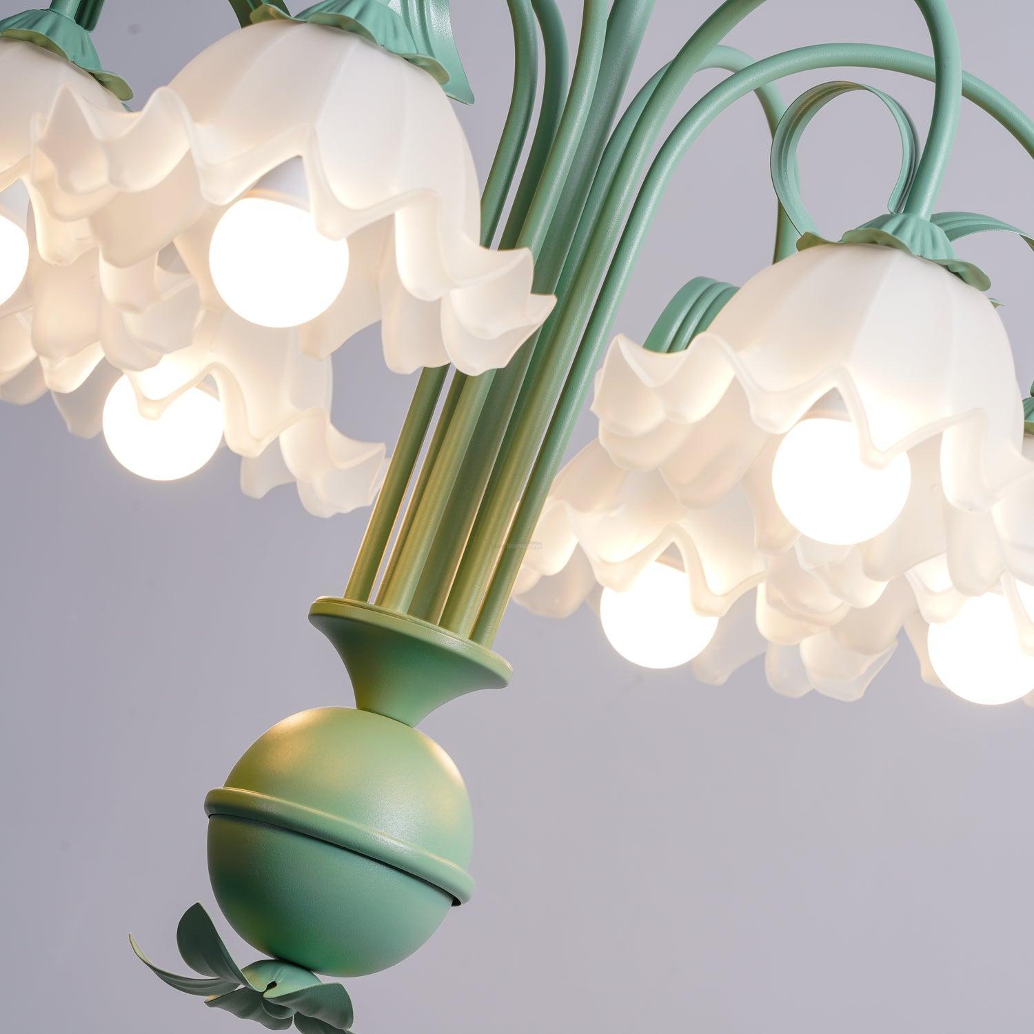 Bell Orchid Chandelier with 6 heads-Sylvia Space