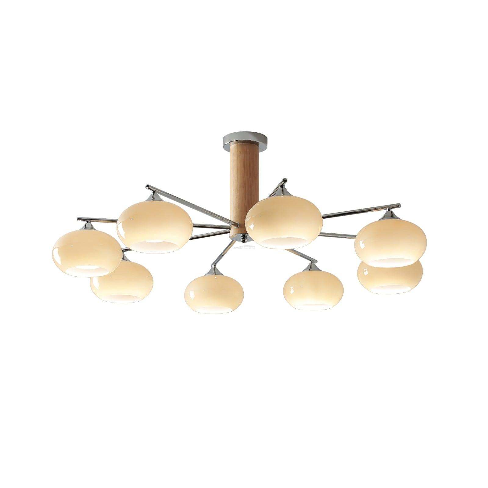 Elliptical Persimmon Chandelier with 3/6/8 heads-Sylvia Space