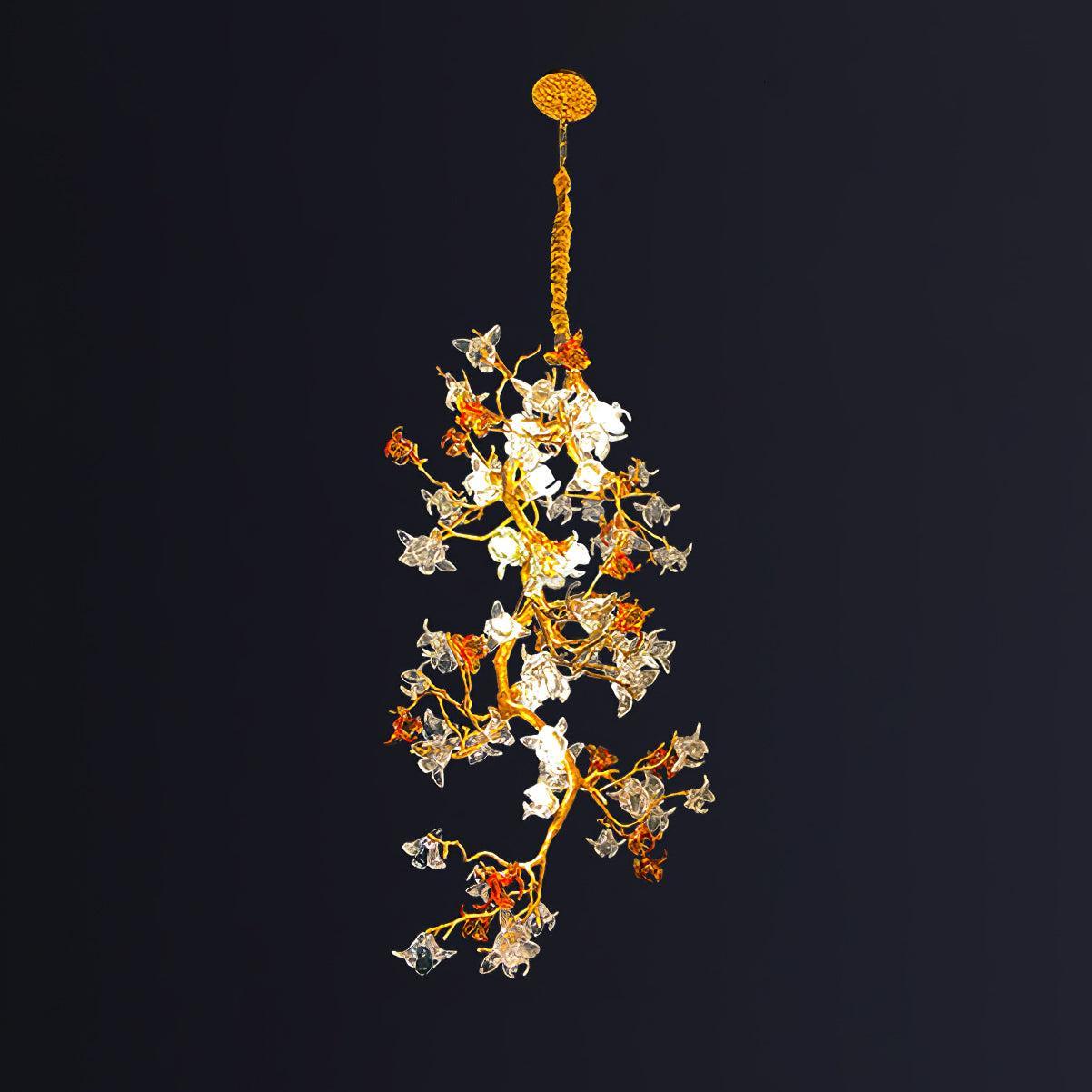Brass Maple Long Branch Chandelier-Sylvia Space