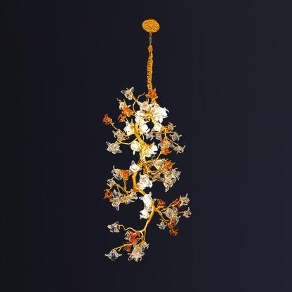 Brass Maple Long Branch Chandelier-Sylvia Space
