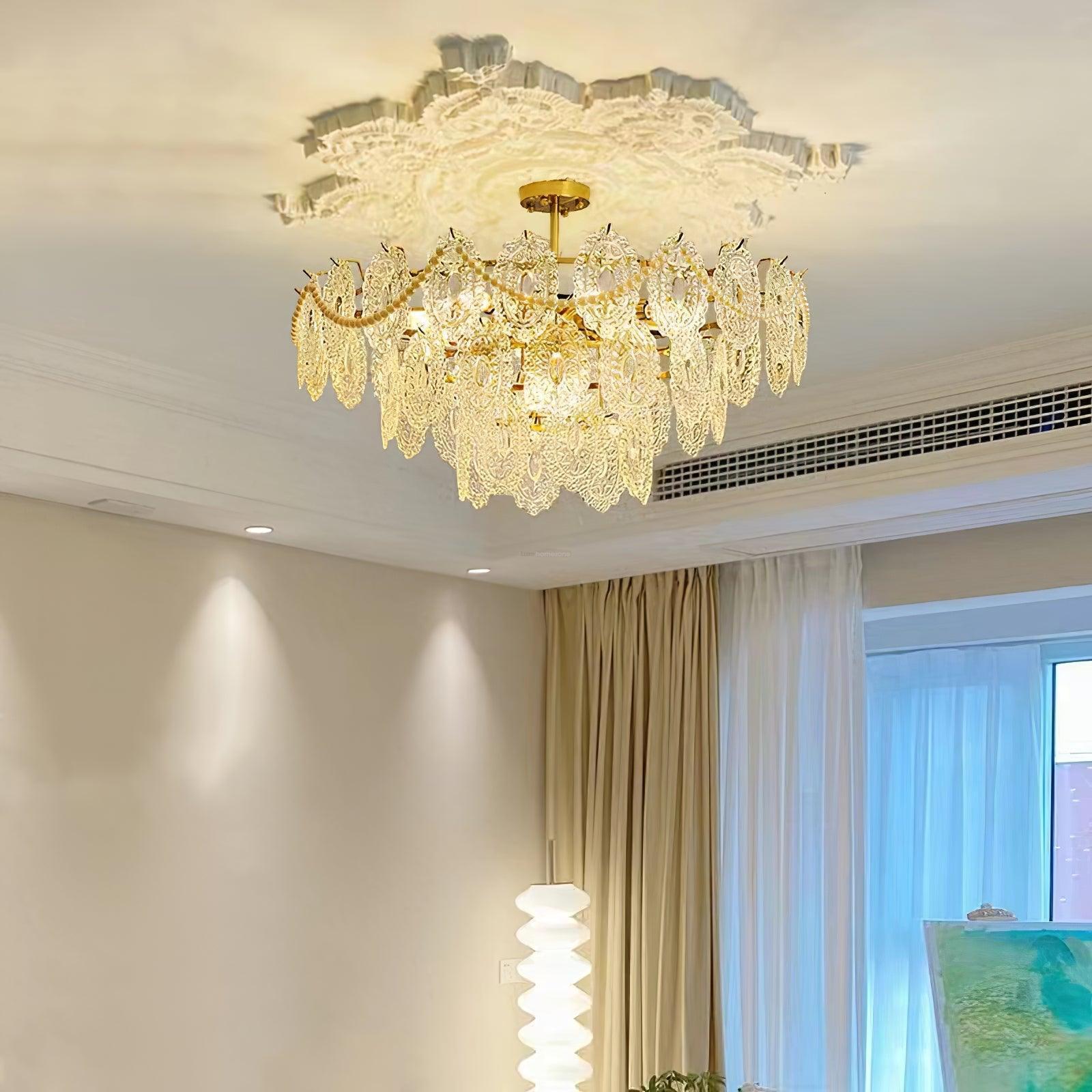 Wave Glass Style Chandelier-Sylvia Space