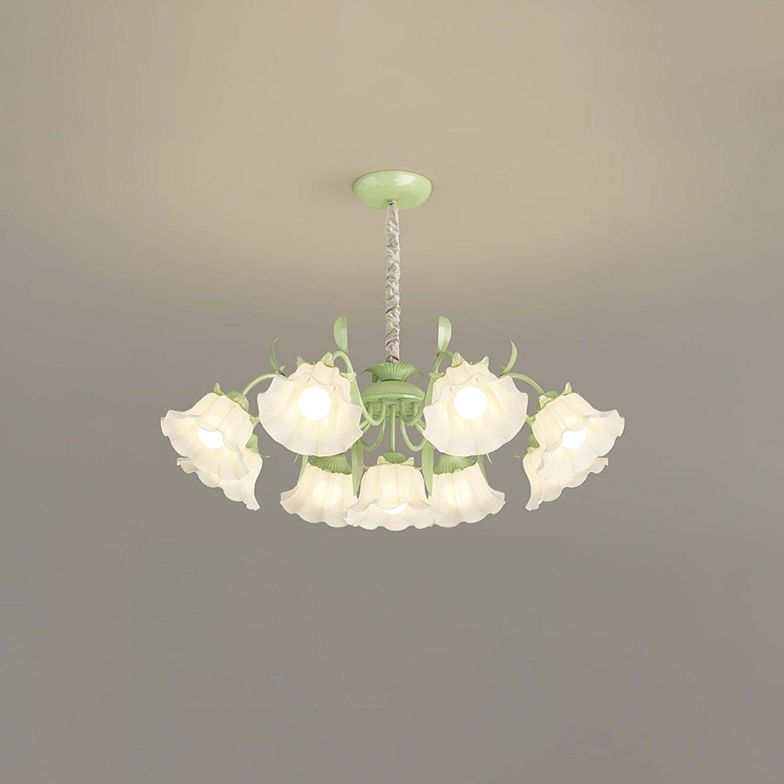 Pastoral Flower Chandelier with 6/9 heads-Sylvia Space