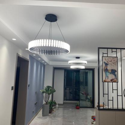 Hanging LED Chandelier ∅ 15.7″-Sylvia Space