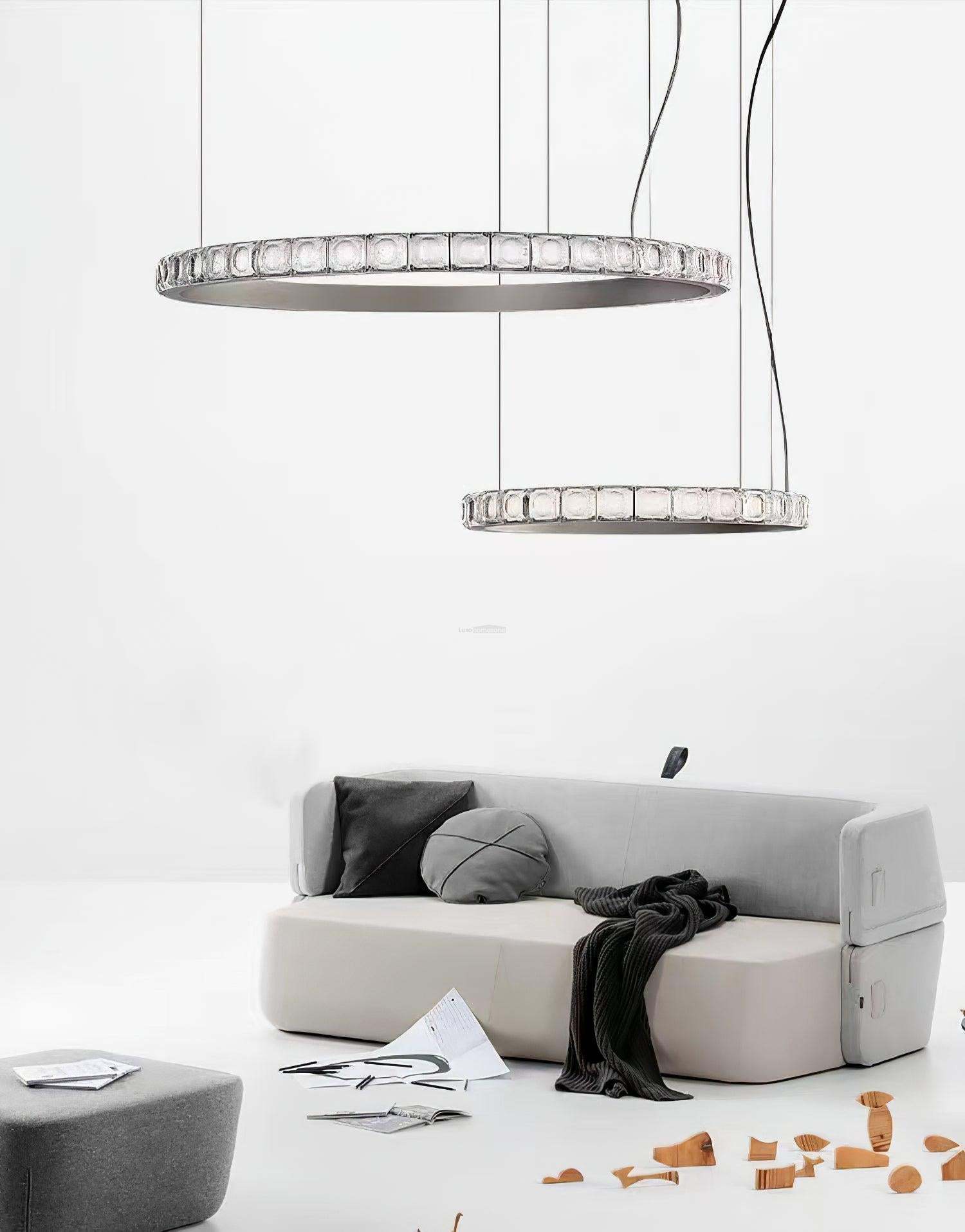 Aura Ring Chandelier ∅ 15.7″-Sylvia Space