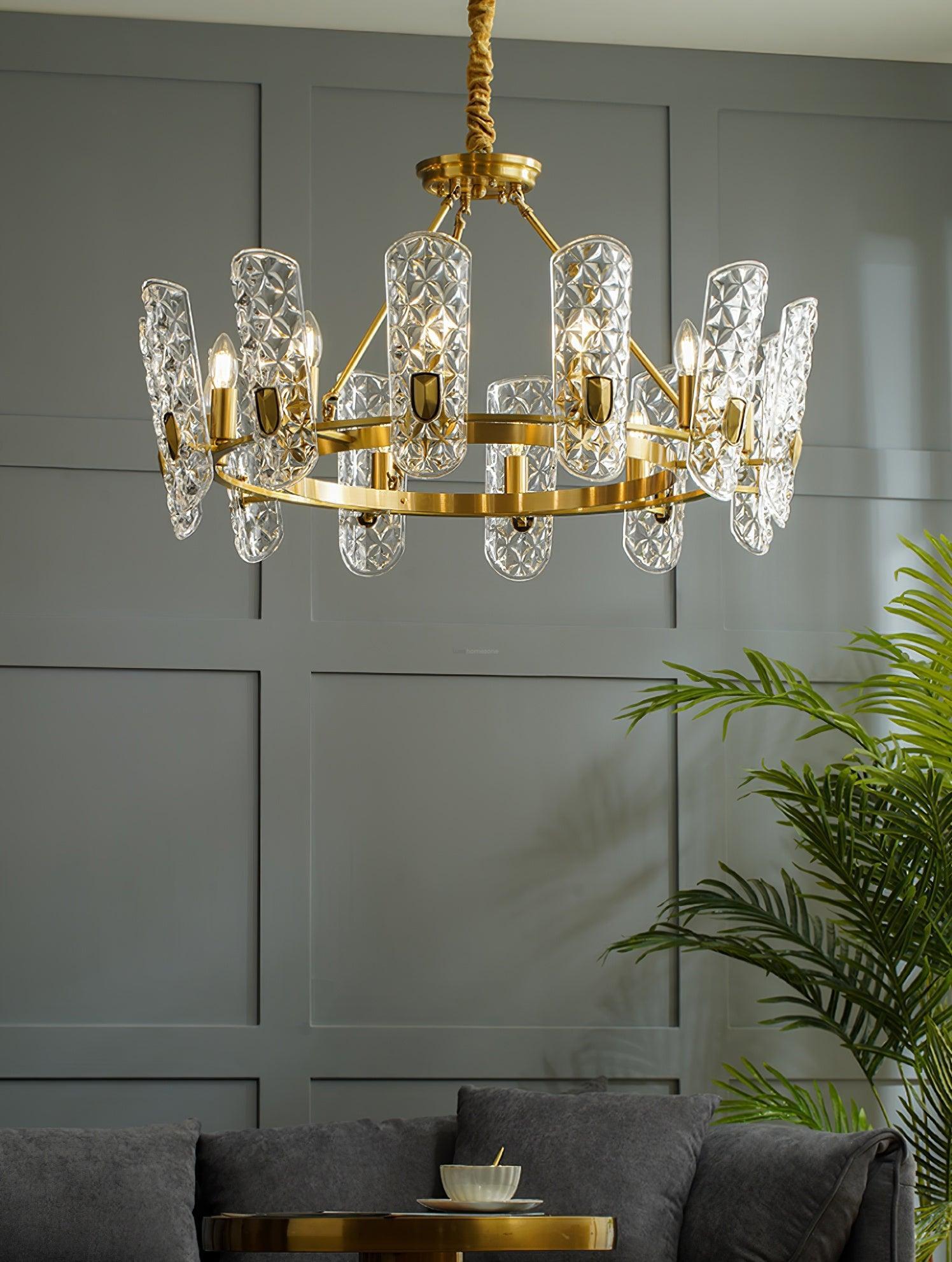 Brass Central Chandelier-Sylvia Space