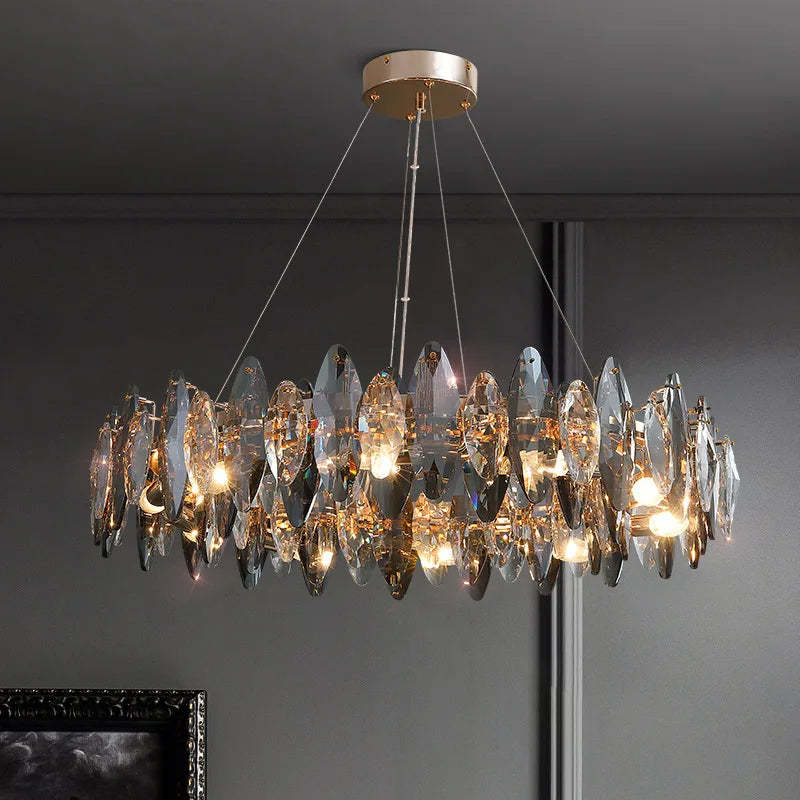 Lazzo Modern Crystal Chandelier-Sylvia Space