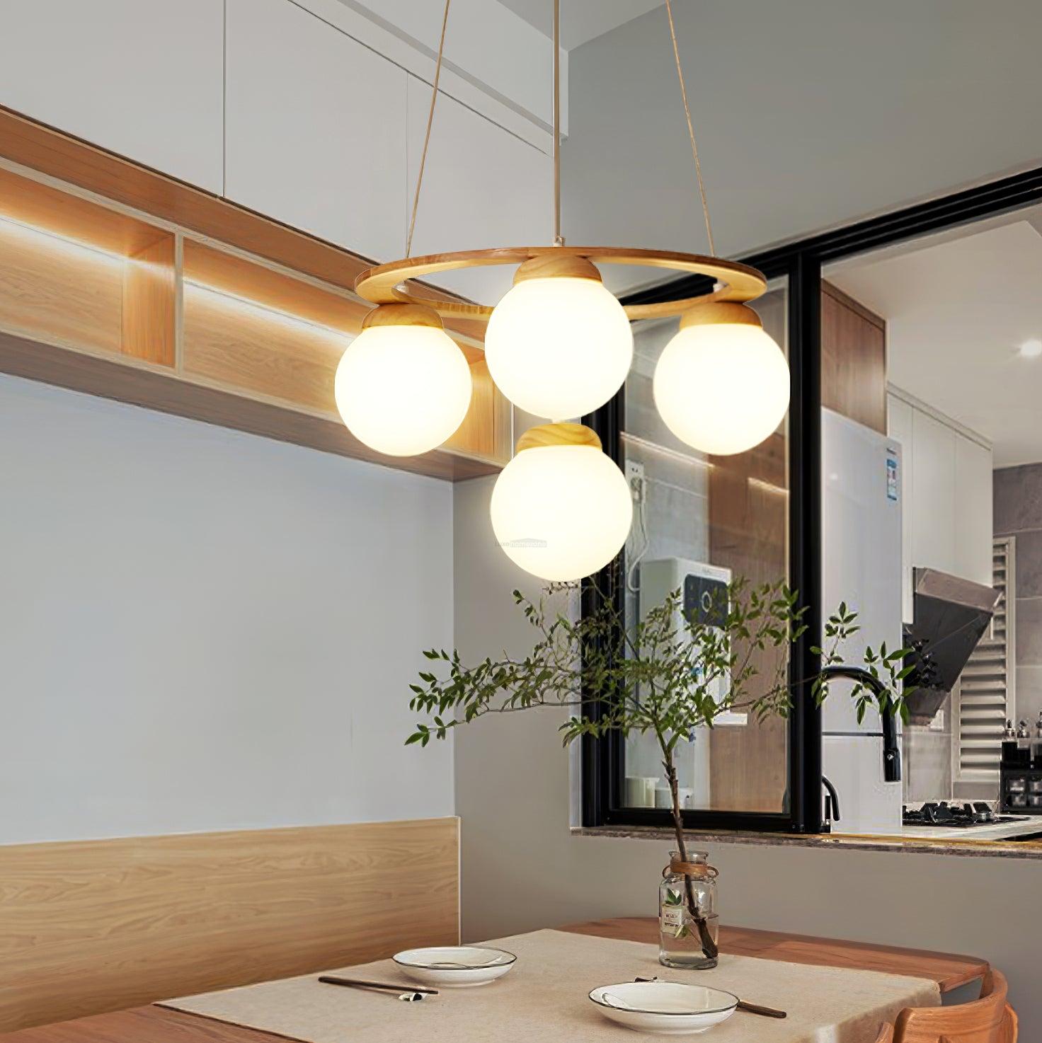Nuura Miira Wooden Chandelier-Sylvia Space