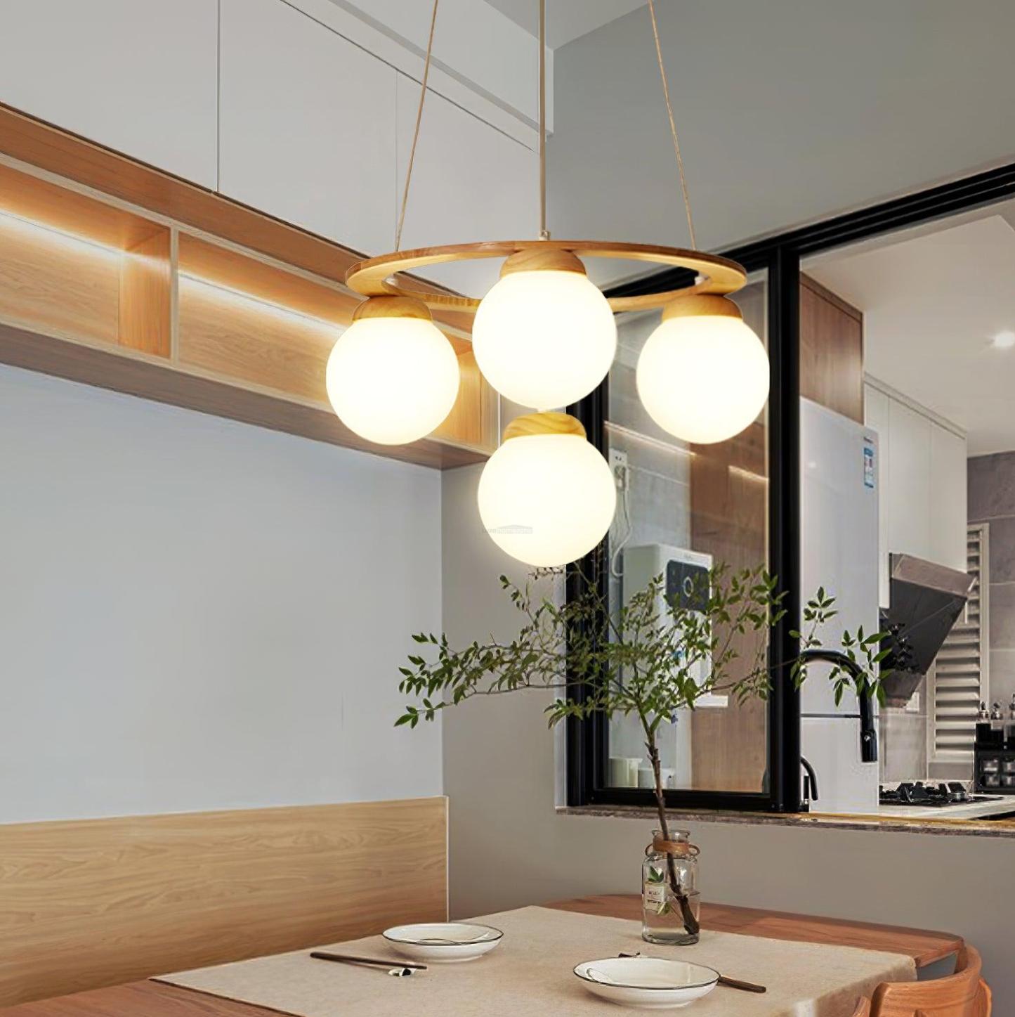 Nuura Miira Wooden Chandelier-Sylvia Space