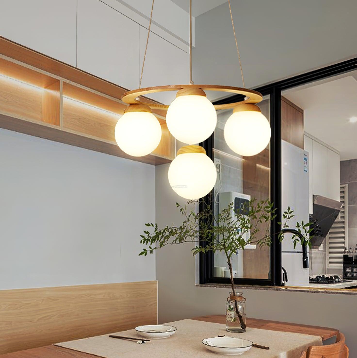 Nuura Miira Wooden Chandelier-Sylvia Space