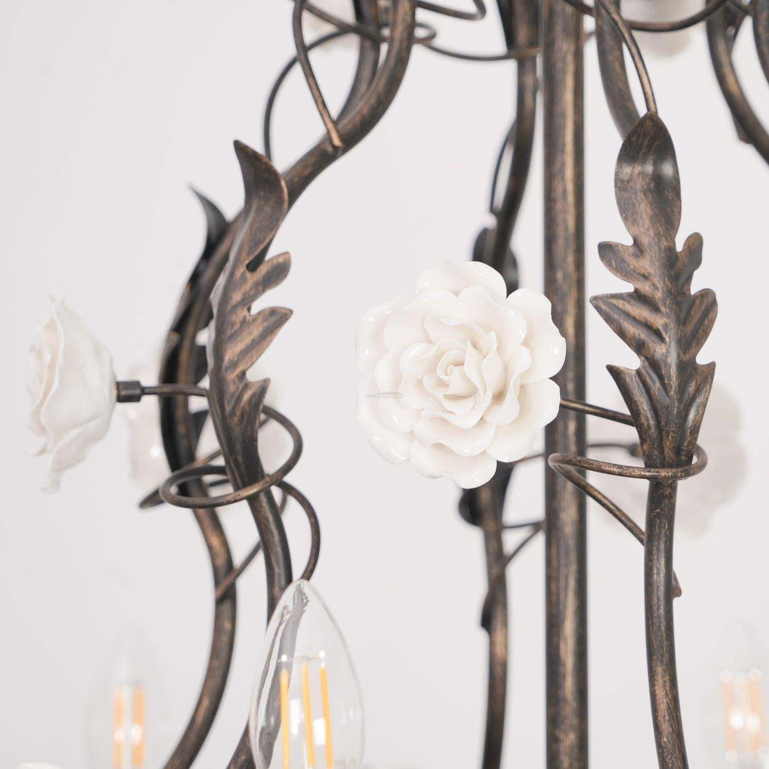 Florentine Rose Garden Chandelier with 5/6 heads-Sylvia Space