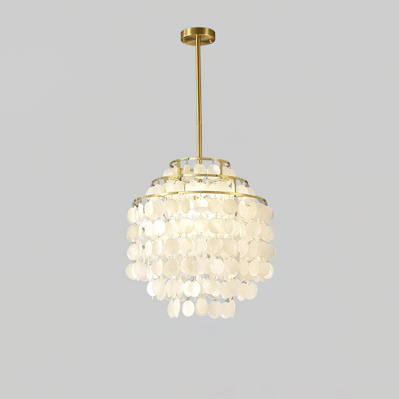 Round Shell Chandelier B with 2/3/4/5 layer-Sylvia Space