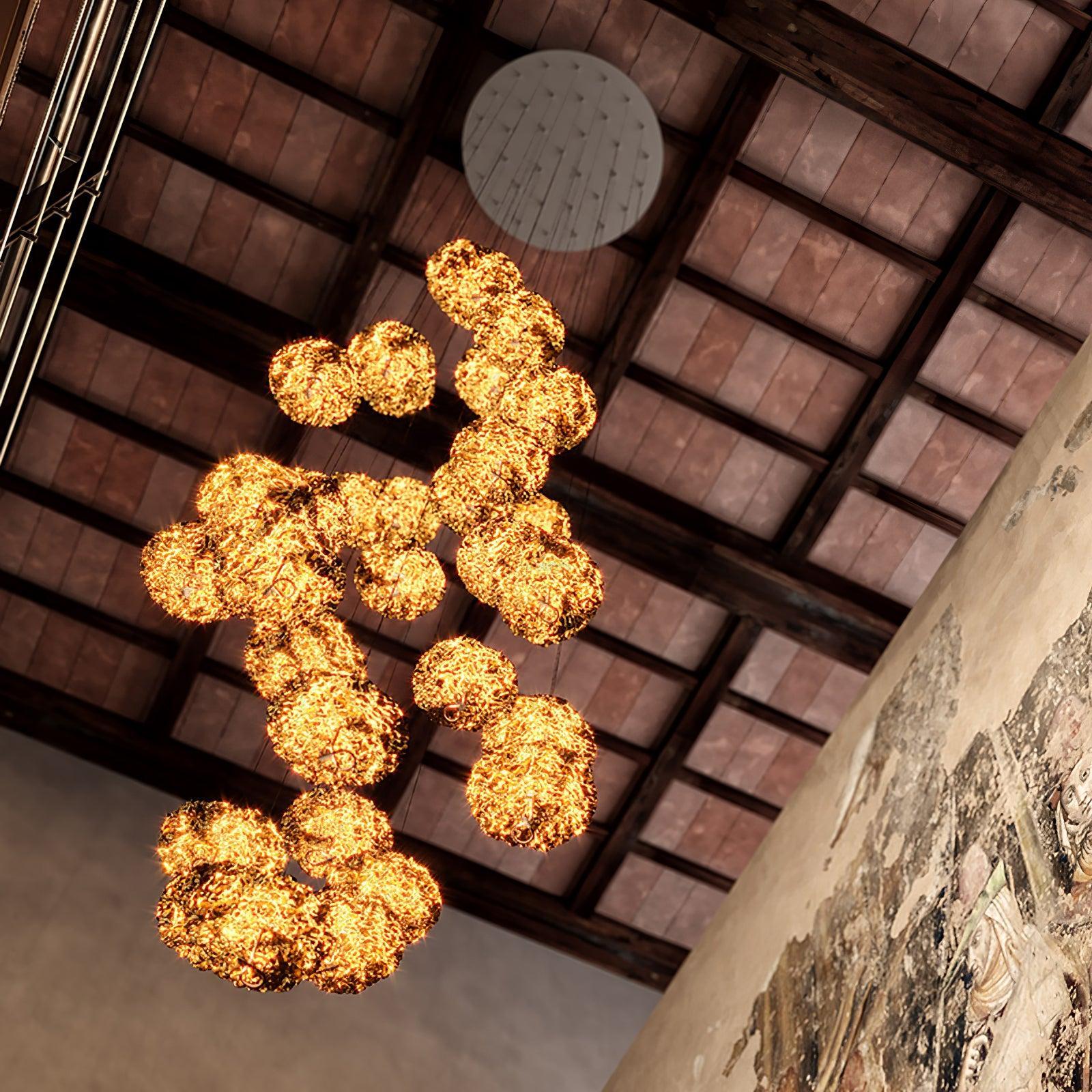 Brass Aviary Constellation Chandelier with 1/3/6/10/17/22 heads-Sylvia Space