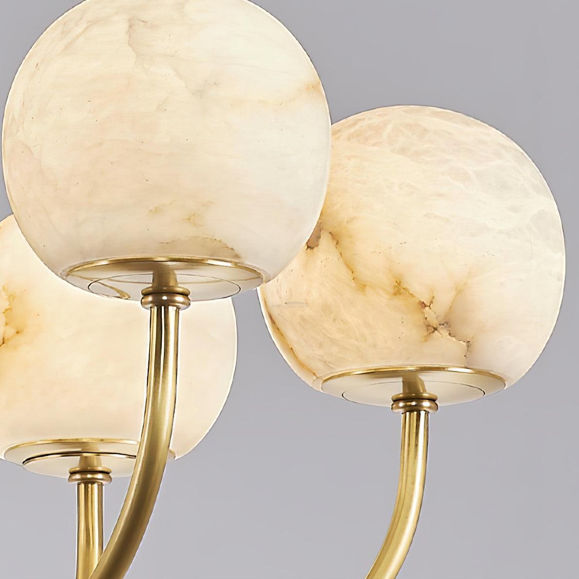 Aurelian Alabaster Globe Chandelier with 6/8/10/12 heads-Sylvia Space