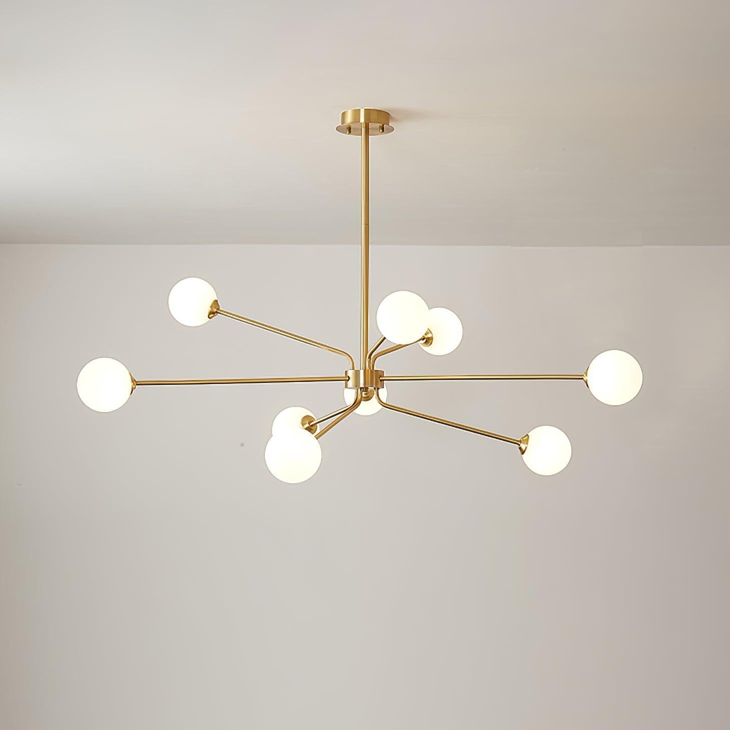 Solaire Arm Chandelier with 6/9/12 heads-Sylvia Space