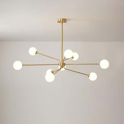 Solaire Arm Chandelier with 6/9/12 heads-Sylvia Space