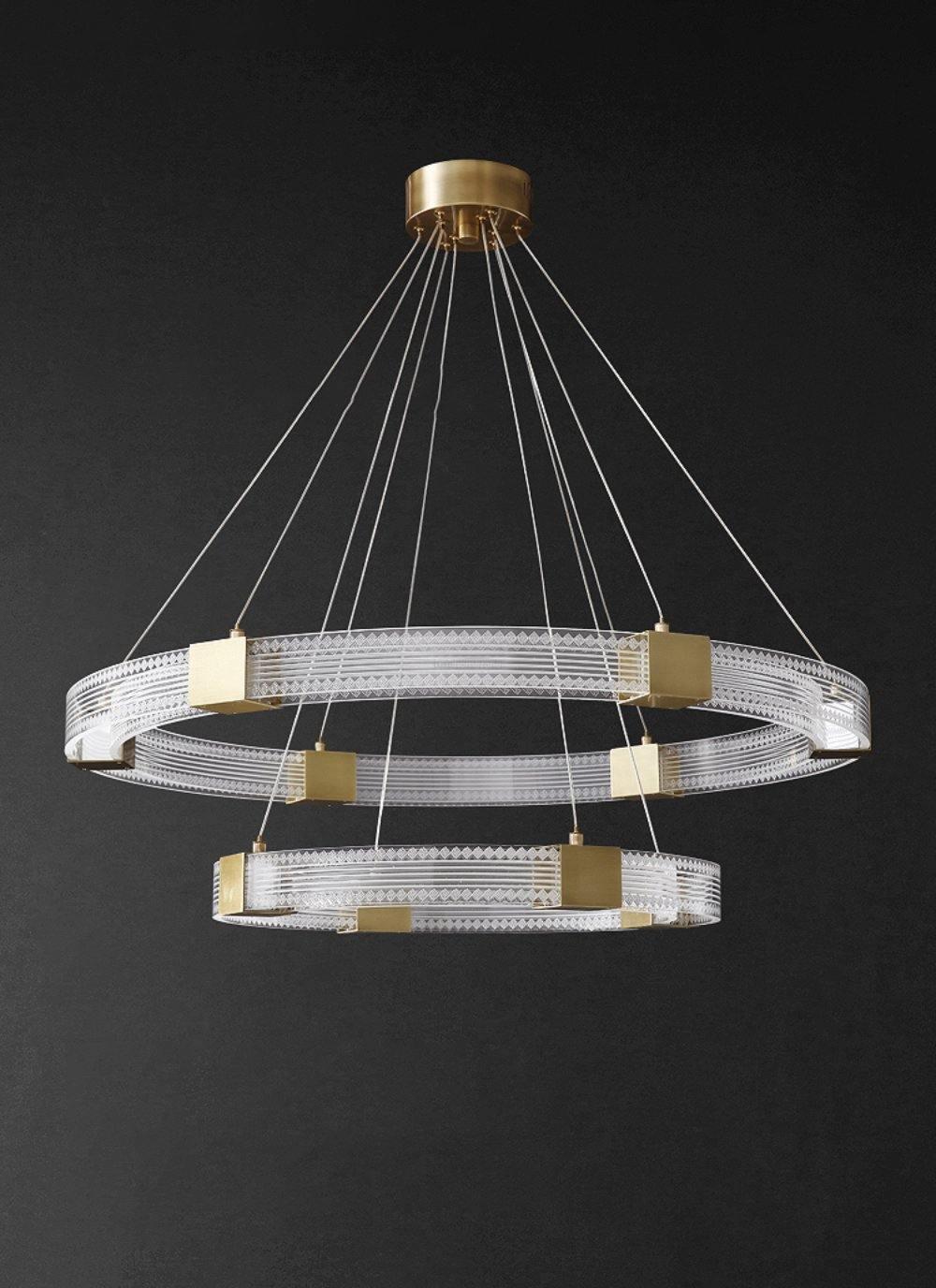 Parallel Ring LED Chandelier ∅ 25.6″-Sylvia Space
