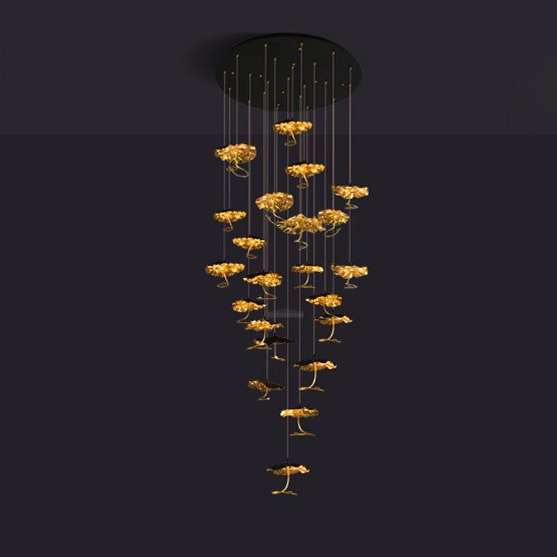 Brass Aviary Constellation Chandelier with 1/3/6/10/17/22 heads-Sylvia Space