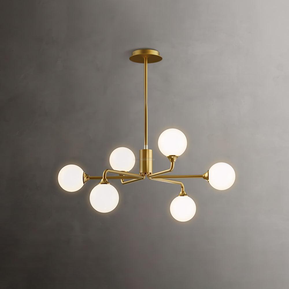 Staggered Glass Globes Chandelier with 6/9/12 heads-Sylvia Space