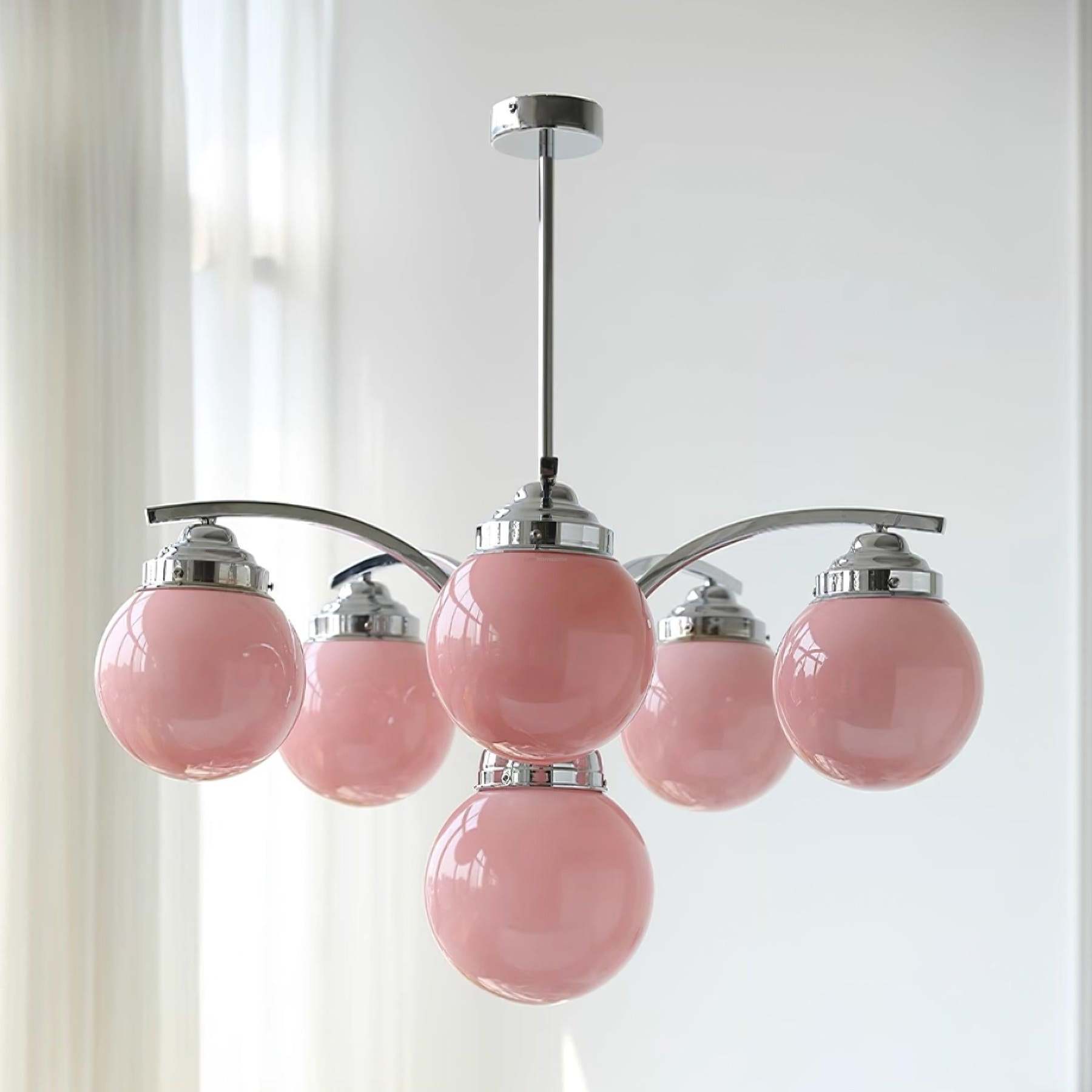 Pink Salamanca Chandelier with 4/6 heads-Sylvia Space