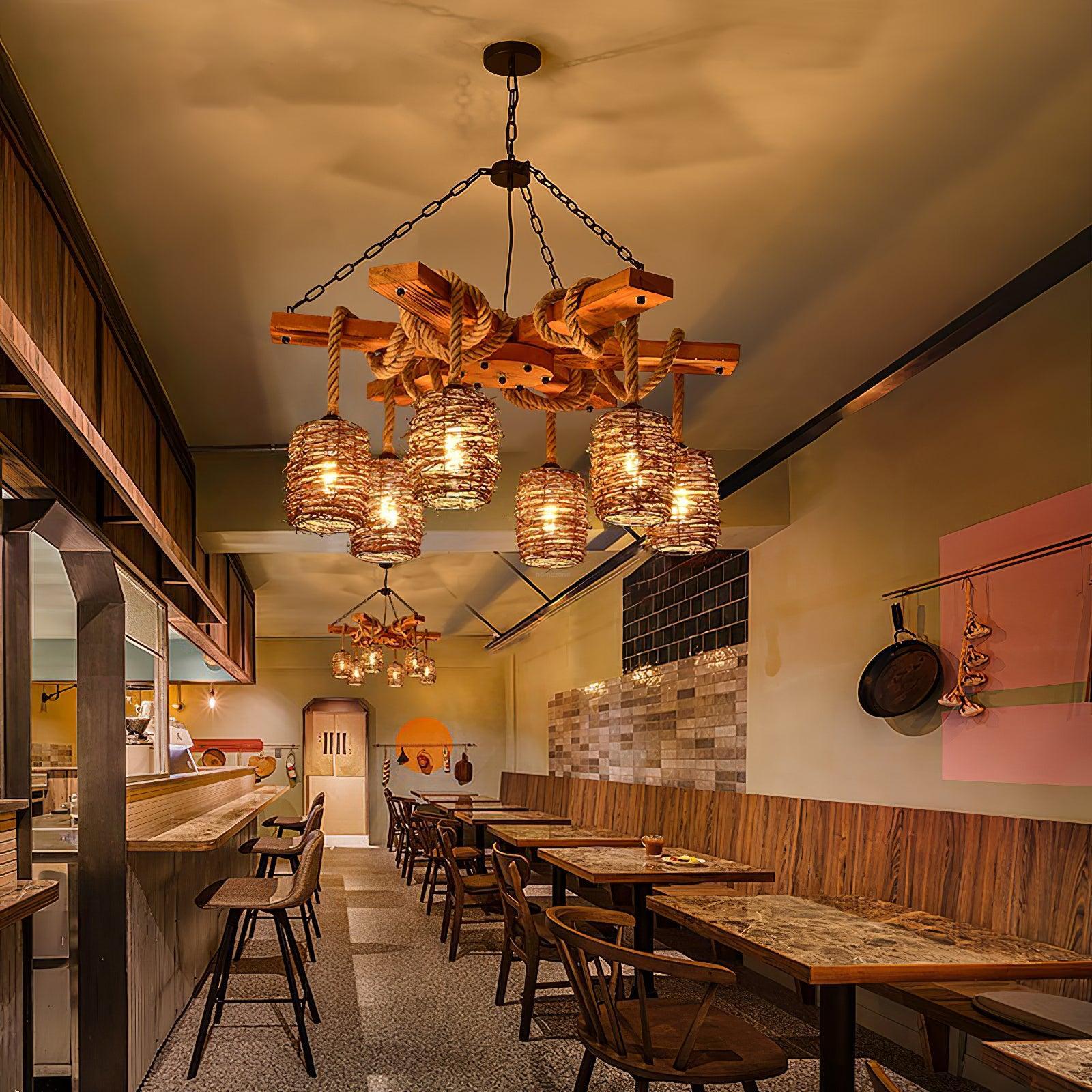 Vintage Farmhouse Chandelier with 3/6/8 heads-Sylvia Space