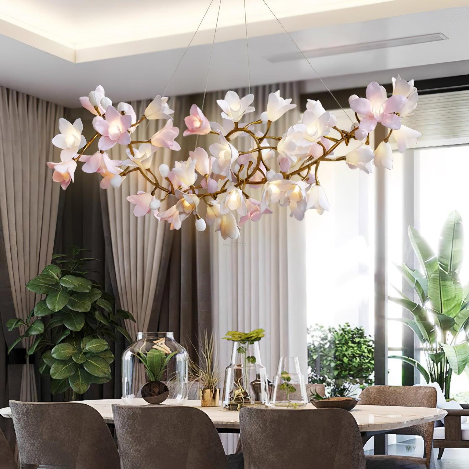 Circular Flower Blossom Chandelier-Sylvia Space