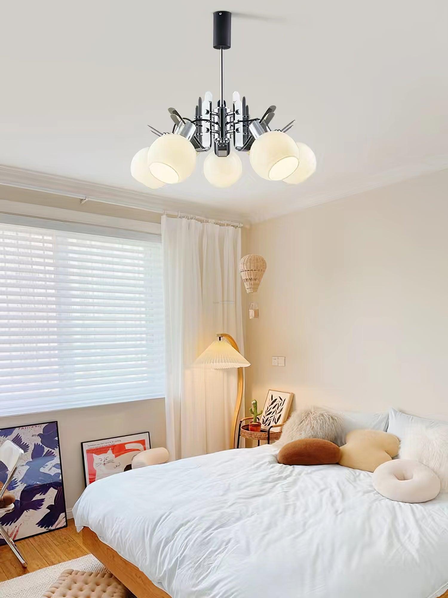 Geometrical Chrome Chandelier-Sylvia Space