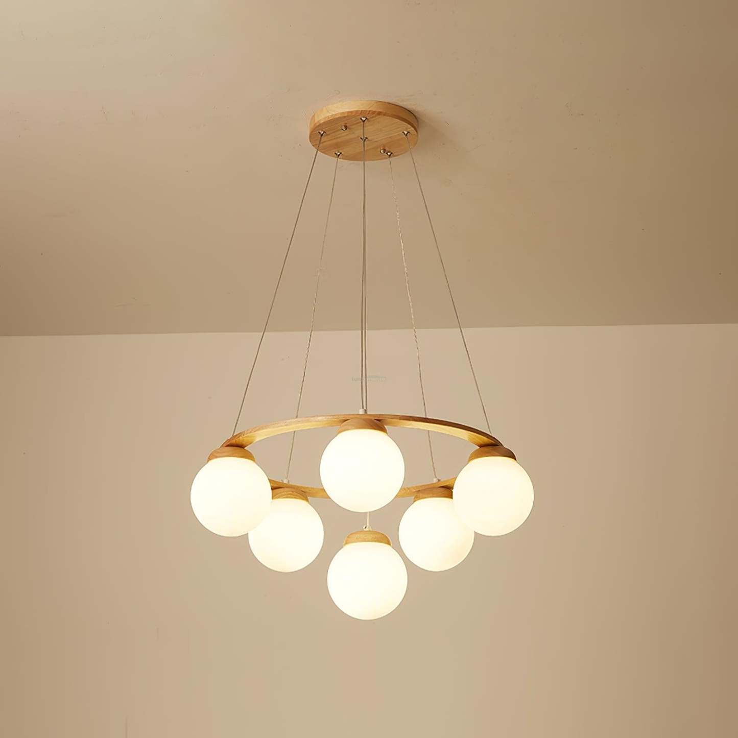 Nuura Miira Wooden Chandelier-Sylvia Space