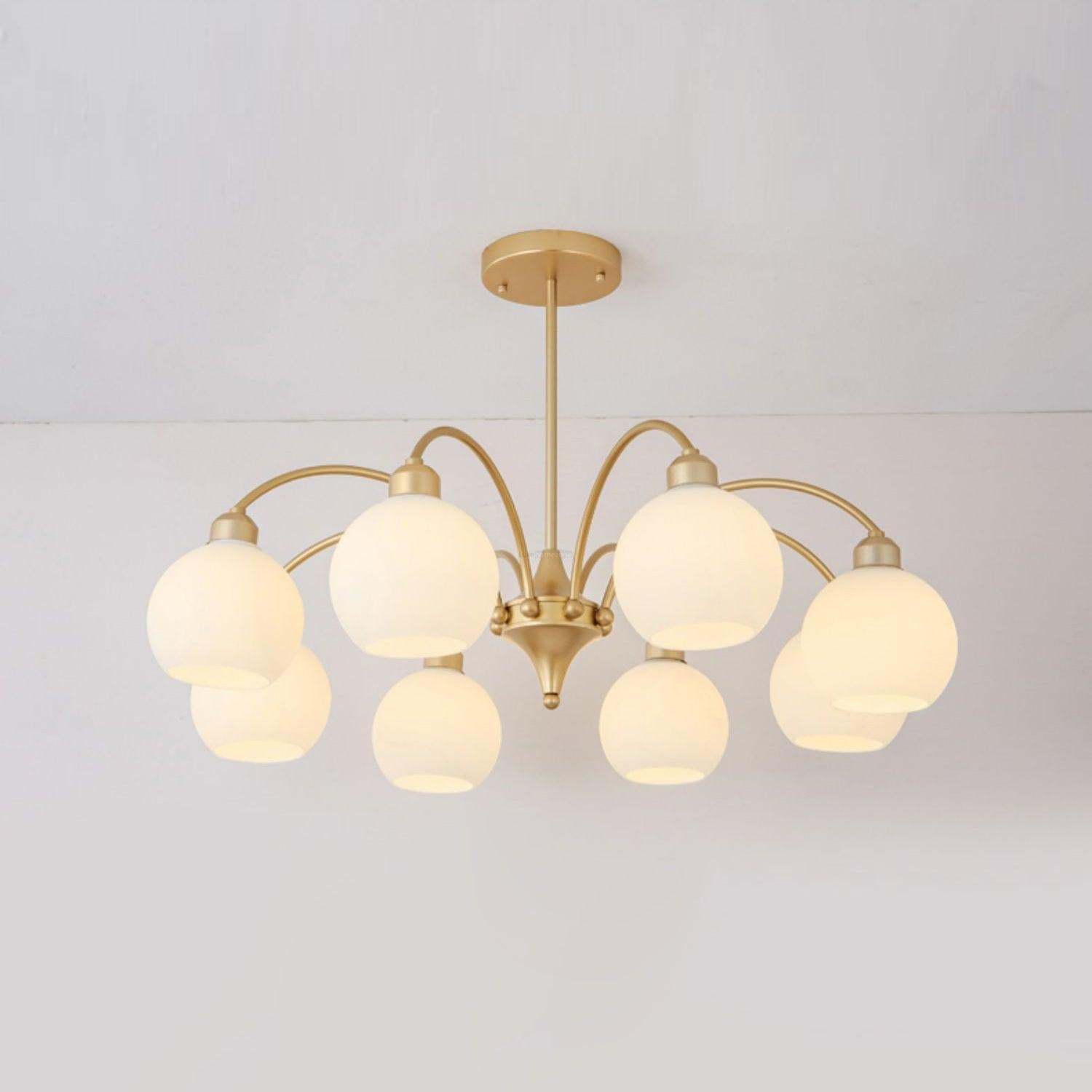 Sculptural Glass Chandelier with 6/8/10 heads-Sylvia Space