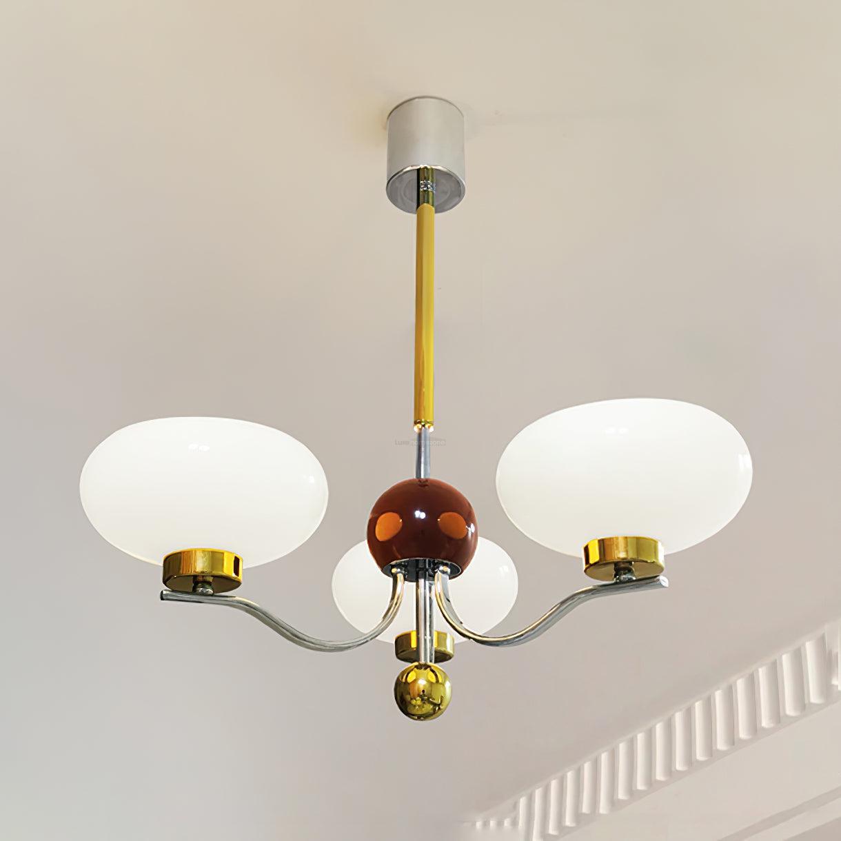 Medieval Glass Bowl Chandelier with 3/5 heads-Sylvia Space