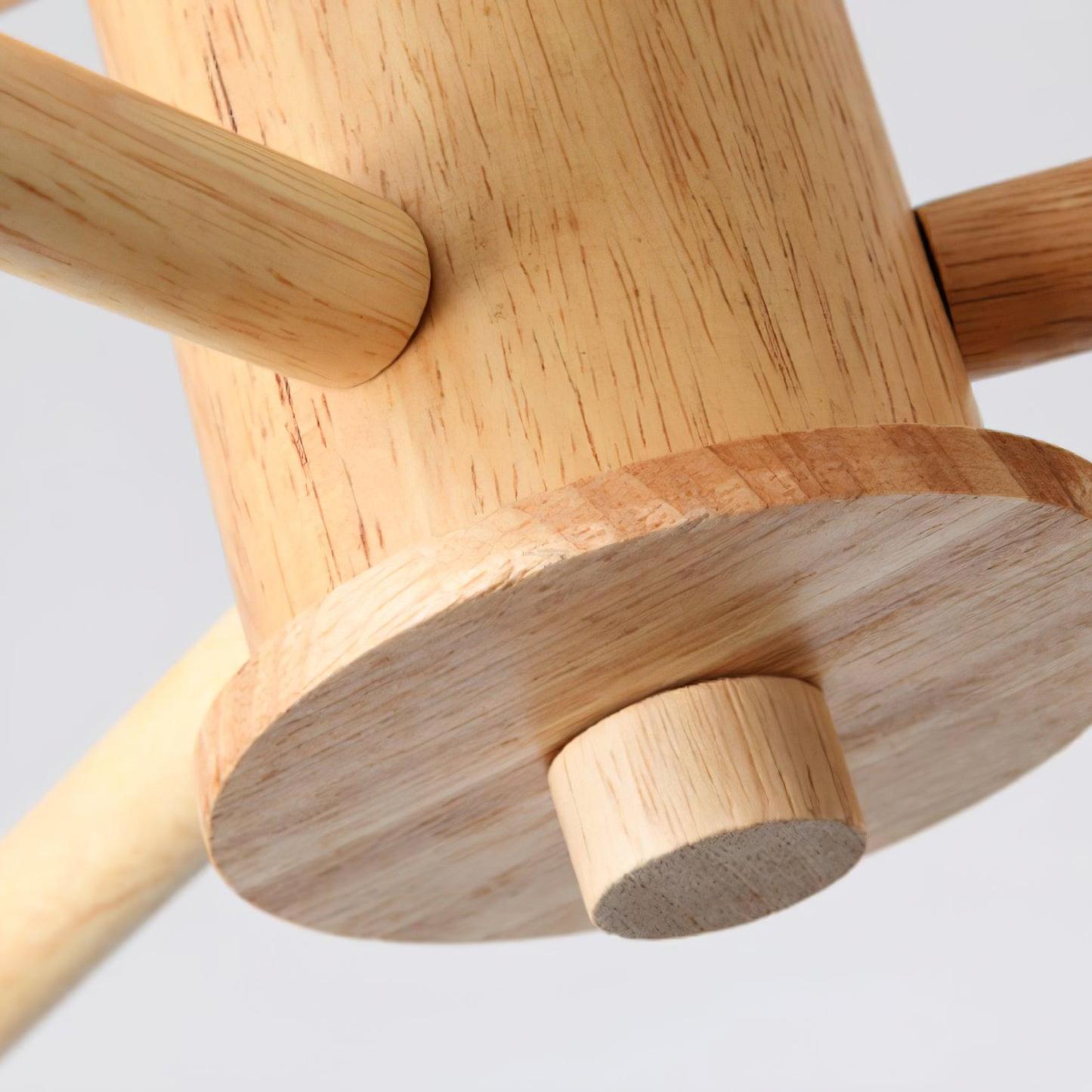 Kozan Wooden Chandelier with 6/8/10/12 heads-Sylvia Space