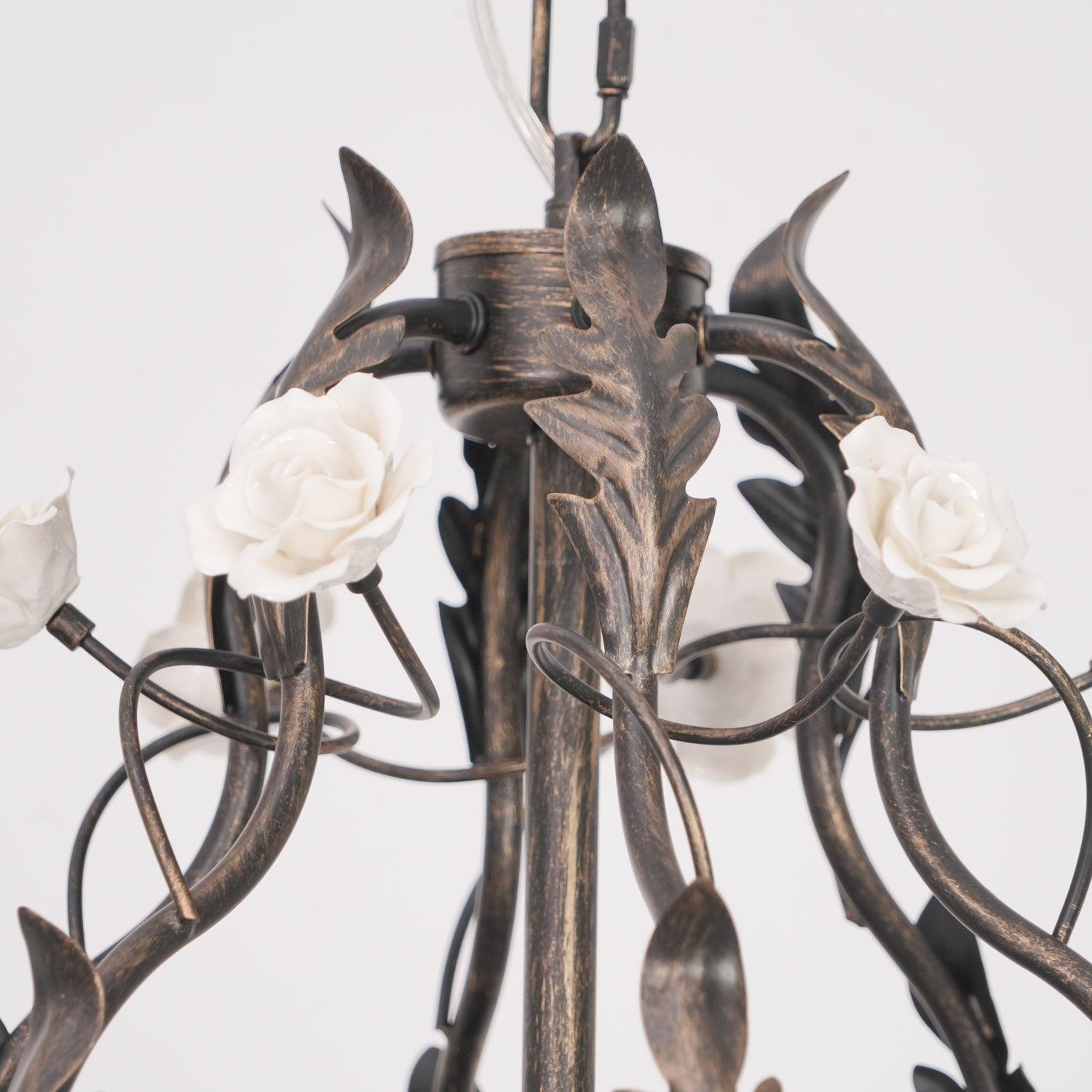 Florentine Rose Garden Chandelier with 5/6 heads-Sylvia Space