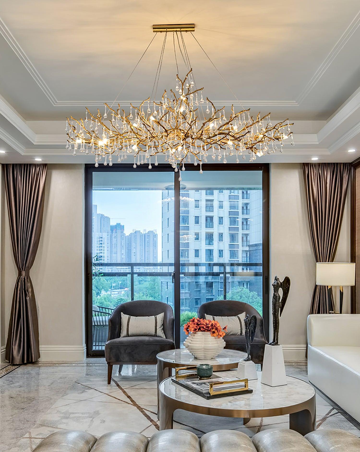 Bijou Tear Drop Style Chandelier-Sylvia Space