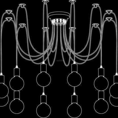 Spider Ceiling Chandelier with 5/8/10/12/15 heads-Sylvia Space