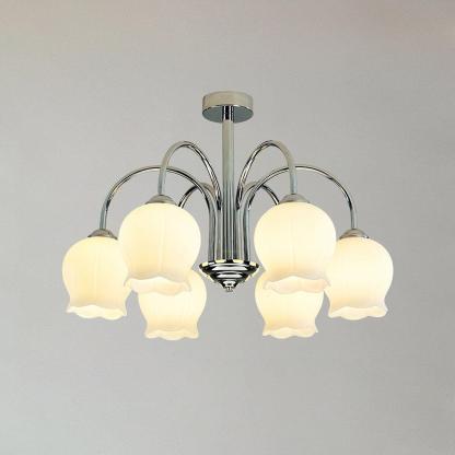 Floral Glass Chandelier with 5/6/8 heads-Sylvia Space