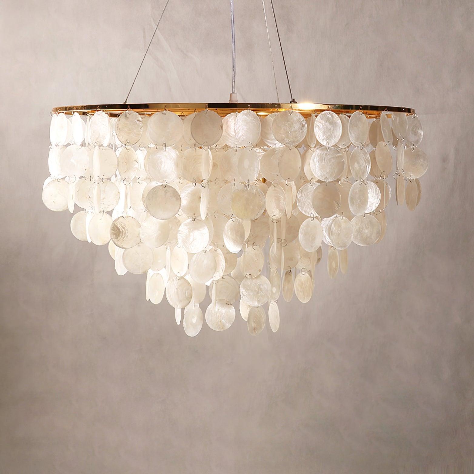 Shell Wind Chime Chandelier ∅ 19.7″-Sylvia Space