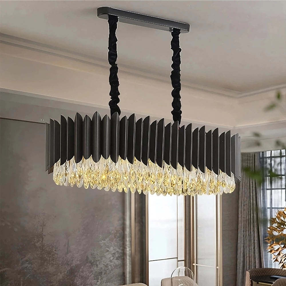 Lugano Crystal Dining Room Chandelier-Sylvia Space