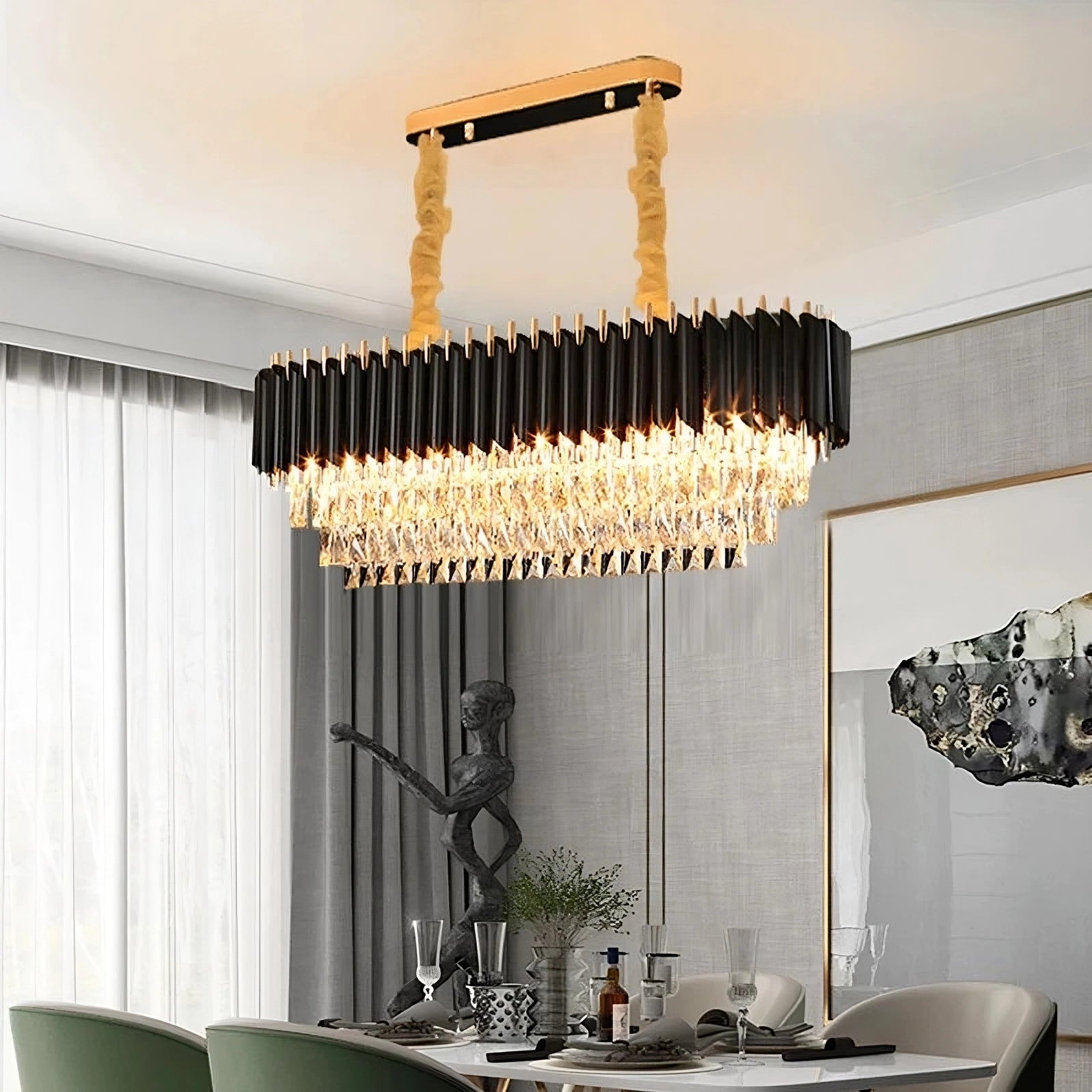 Verano Crystal Dining Room Chandelier-Sylvia Space
