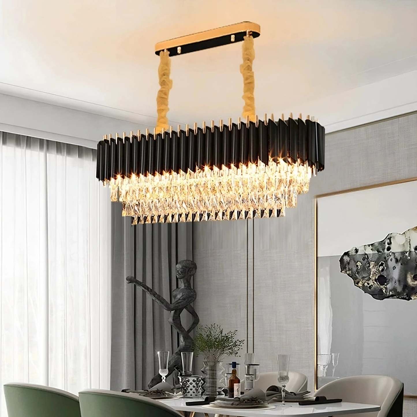 Verano Crystal Dining Room Chandelier-Sylvia Space