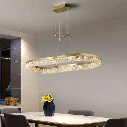 Bergamo Crystal Dining Room Chandelier-Sylvia Space